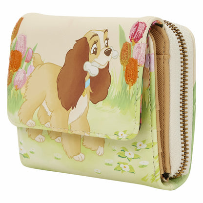 Loungefly Lady and the Tramp Pastel Tulip Trifold Wallet