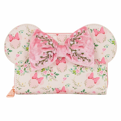 Loungefly Minnie Mouse Floral All-Over Print Zip Around Wallet