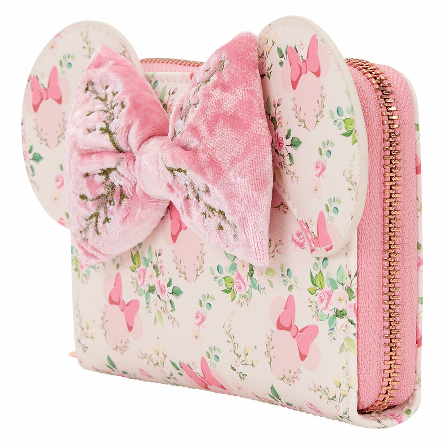 Loungefly Minnie Mouse Floral All-Over Print Zip Around Wallet