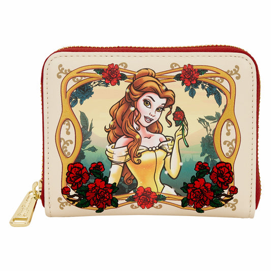 Loungefly Beauty and the Beast Exclusive Belle Floral Zip Around Wallet