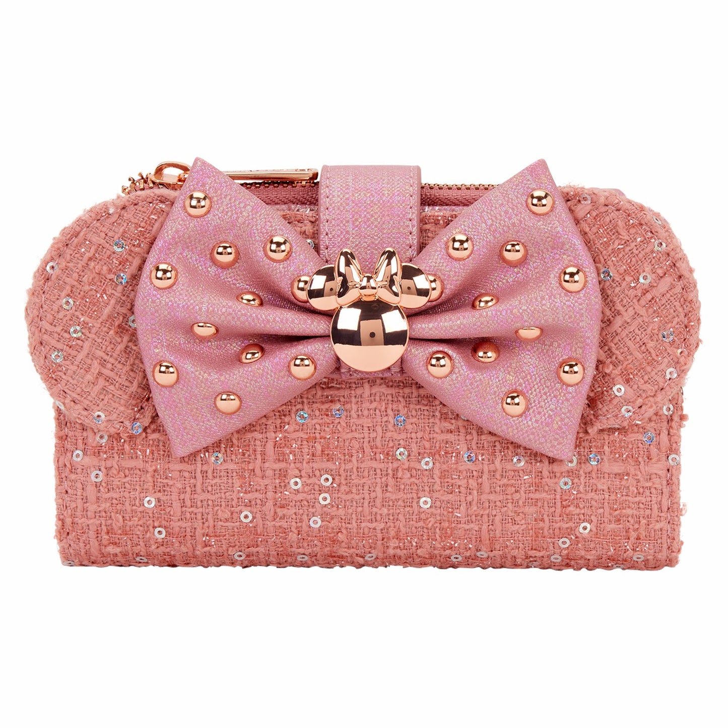 Loungefly Minnie Mouse Exclusive Glitter Tweed Flap Wallet