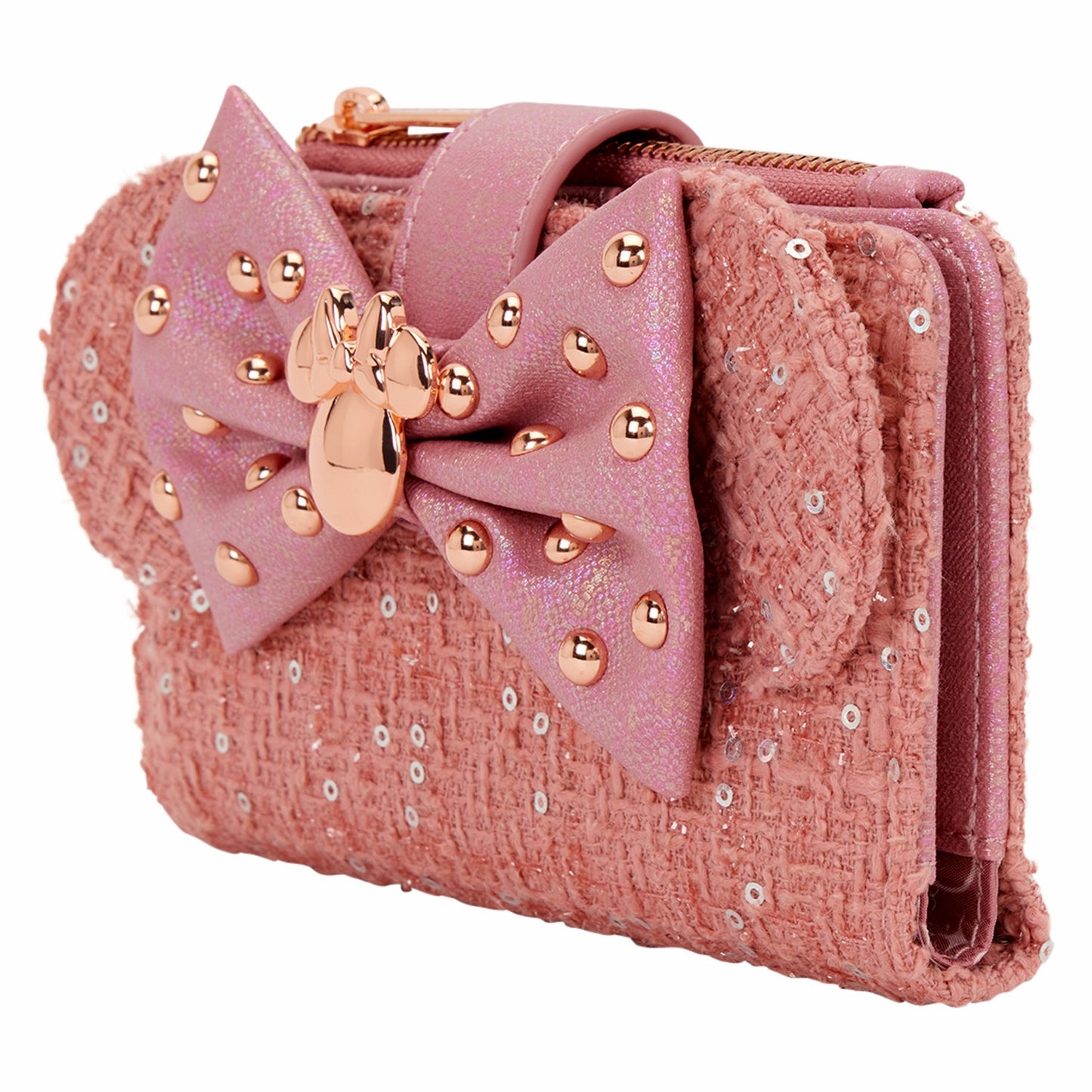 Loungefly Minnie Mouse Exclusive Glitter Tweed Flap Wallet