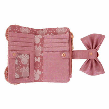 Loungefly Minnie Mouse Exclusive Glitter Tweed Flap Wallet