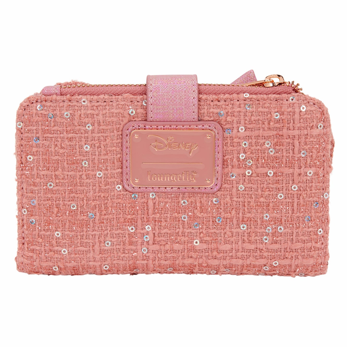 Loungefly Minnie Mouse Exclusive Glitter Tweed Flap Wallet