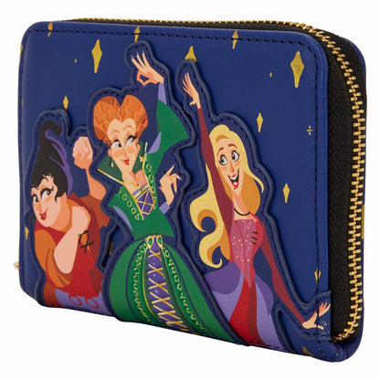 Loungefly Hocus Pocus Sanderson Sisters Night Sky Zip Around Wallet