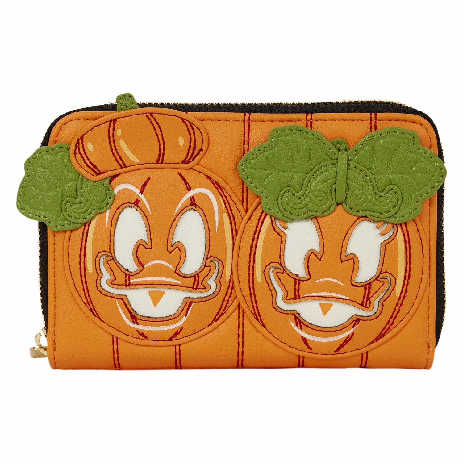 Loungefly Donald & Daisy Jack-o'-Lantern Exclusive Glow Zip Around Wallet