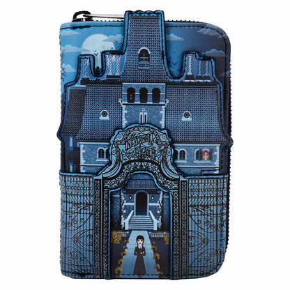 Loungefly Wednesday Nevermore Academy Castle Zip Around Wallet