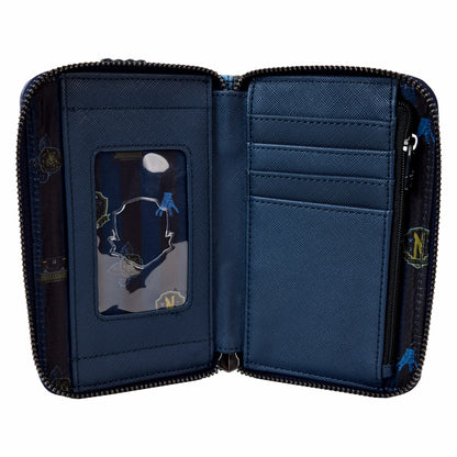 Loungefly Wednesday Nevermore Academy Castle Zip Around Wallet