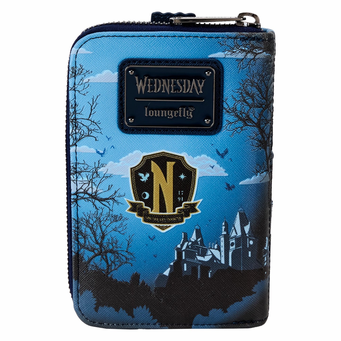 Loungefly Wednesday Nevermore Academy Castle Zip Around Wallet