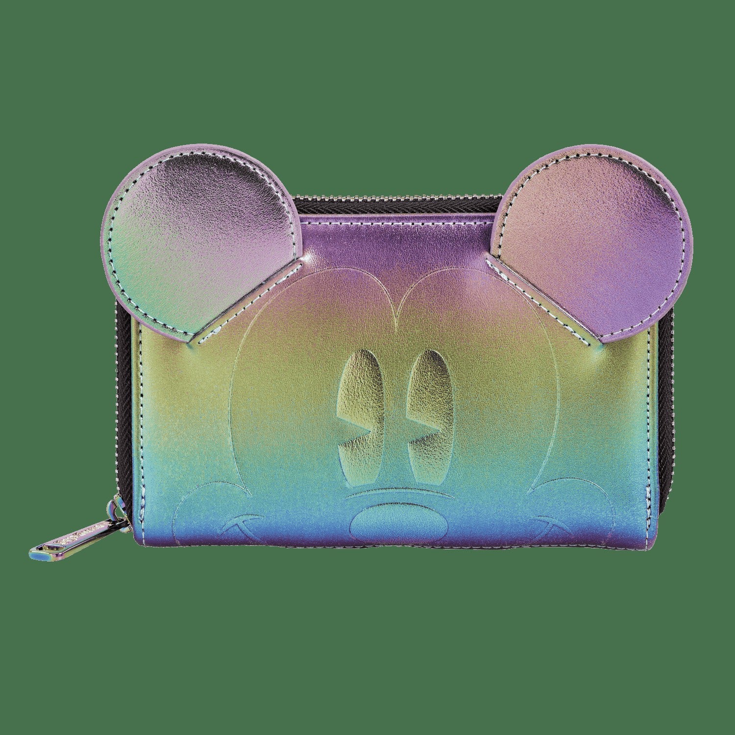 Loungefly Mickey Mouse Exclusive Oil Slick Iridescent Cosplay Zip Around Wallet