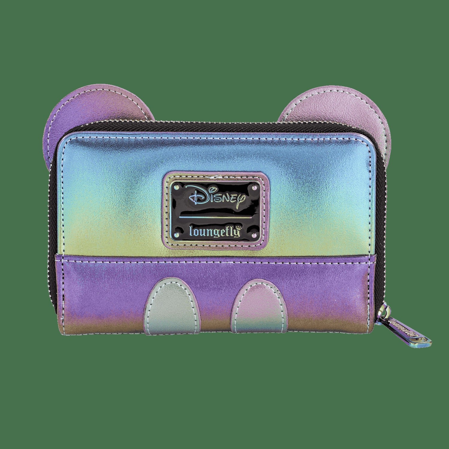 Loungefly Mickey Mouse Exclusive Oil Slick Iridescent Cosplay Zip Around Wallet
