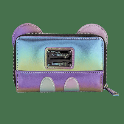 Loungefly Mickey Mouse Exclusive Oil Slick Iridescent Cosplay Zip Around Wallet