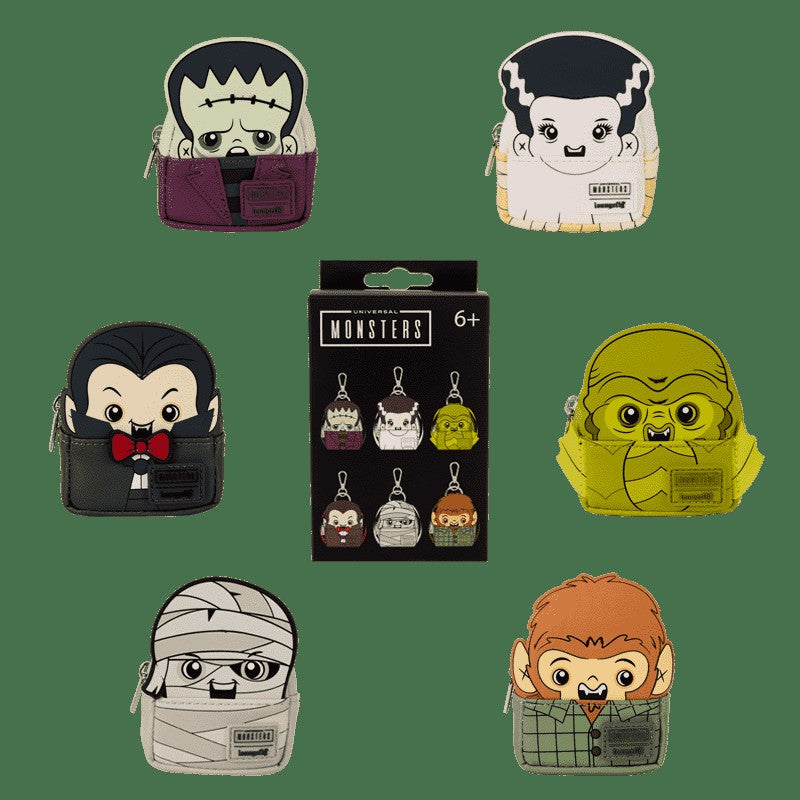 Loungefly Universal Monsters Cosplay Mystery Mini Backpack Keychain Charm