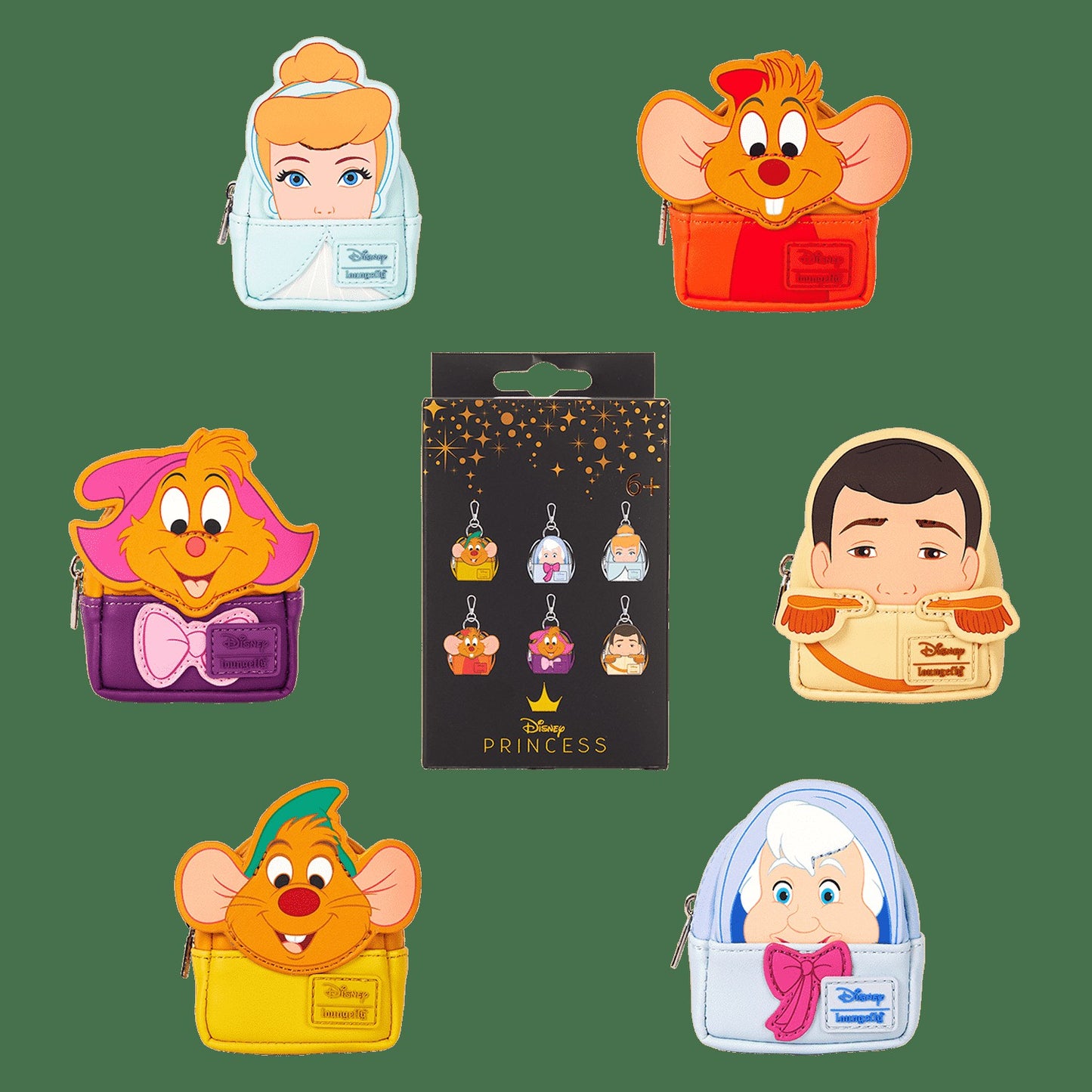 Loungefly Cinderella 75th Anniversary Cosplay Mystery Mini Backpack Keychain Charm