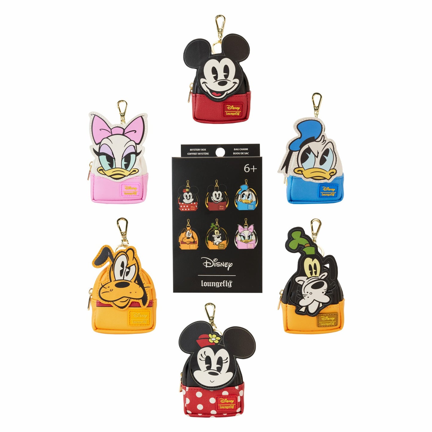 Loungefly Mickey & Friends Picnic Cosplay Mystery Mini Backpack Keychain Charm