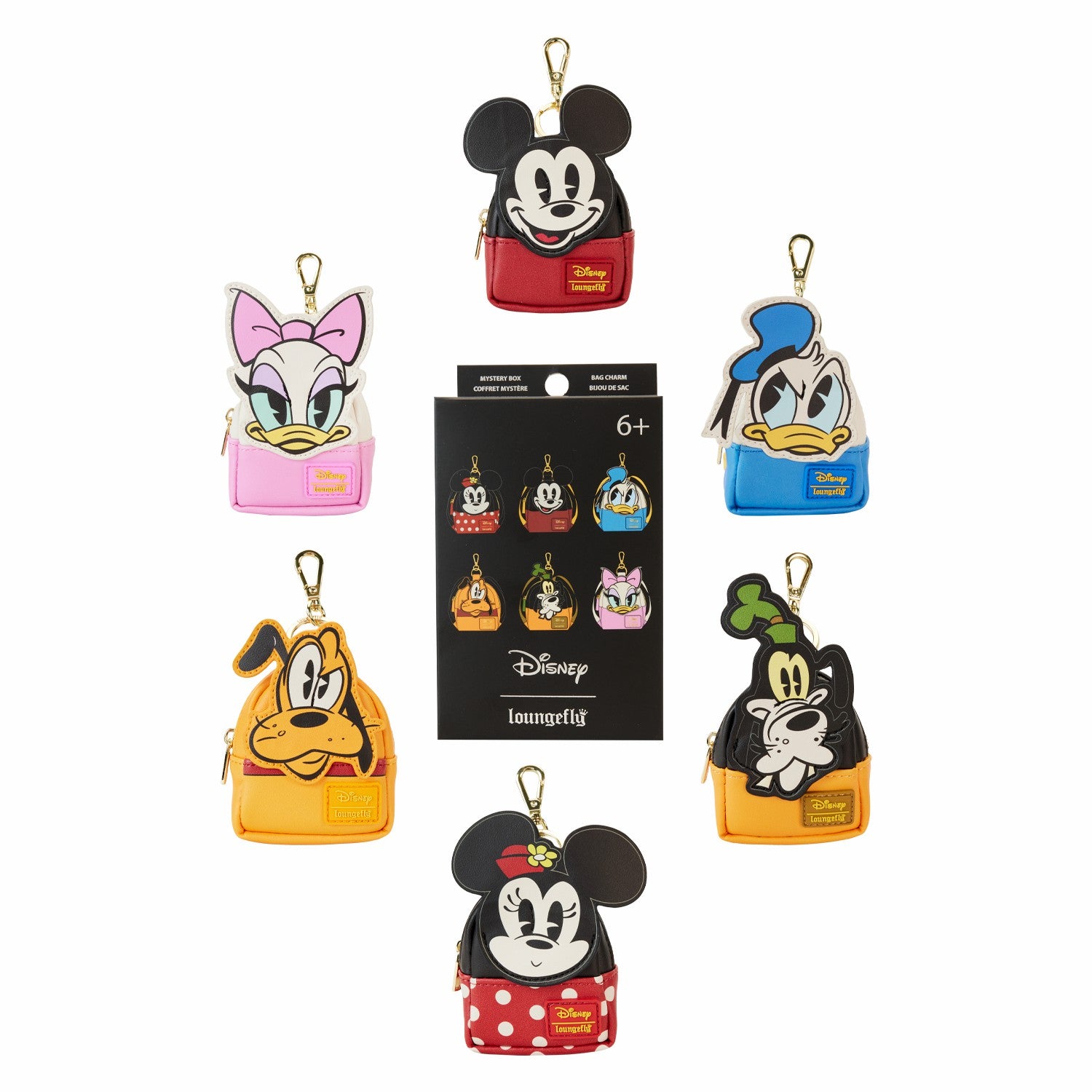 Loungefly Mickey & Friends Picnic Cosplay Mystery Mini Backpack Keychain Charm