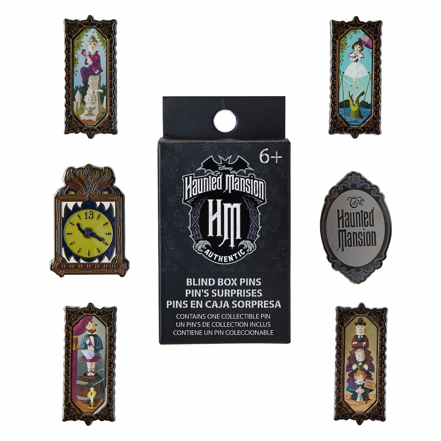 Loungefly Haunted Mansion Stretching Room Portraits Mystery Box Pin