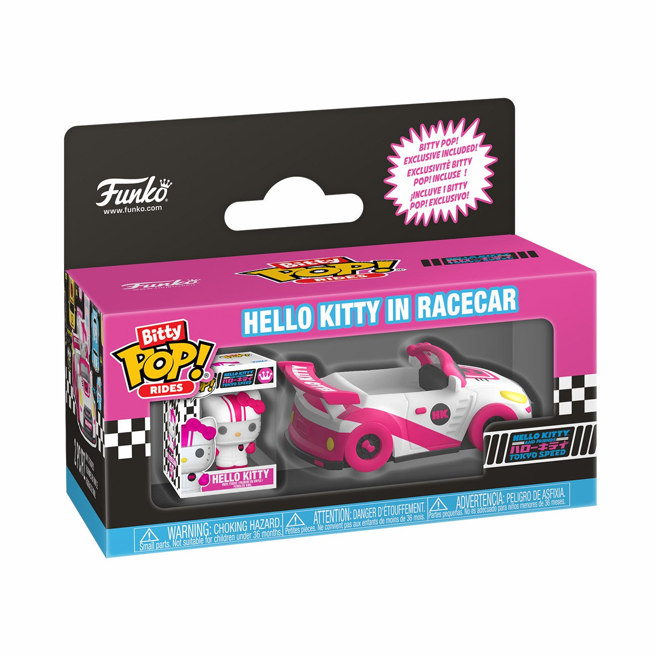Loungefly Bitty Pop! Rides Hello Kitty in Racecar | Funko