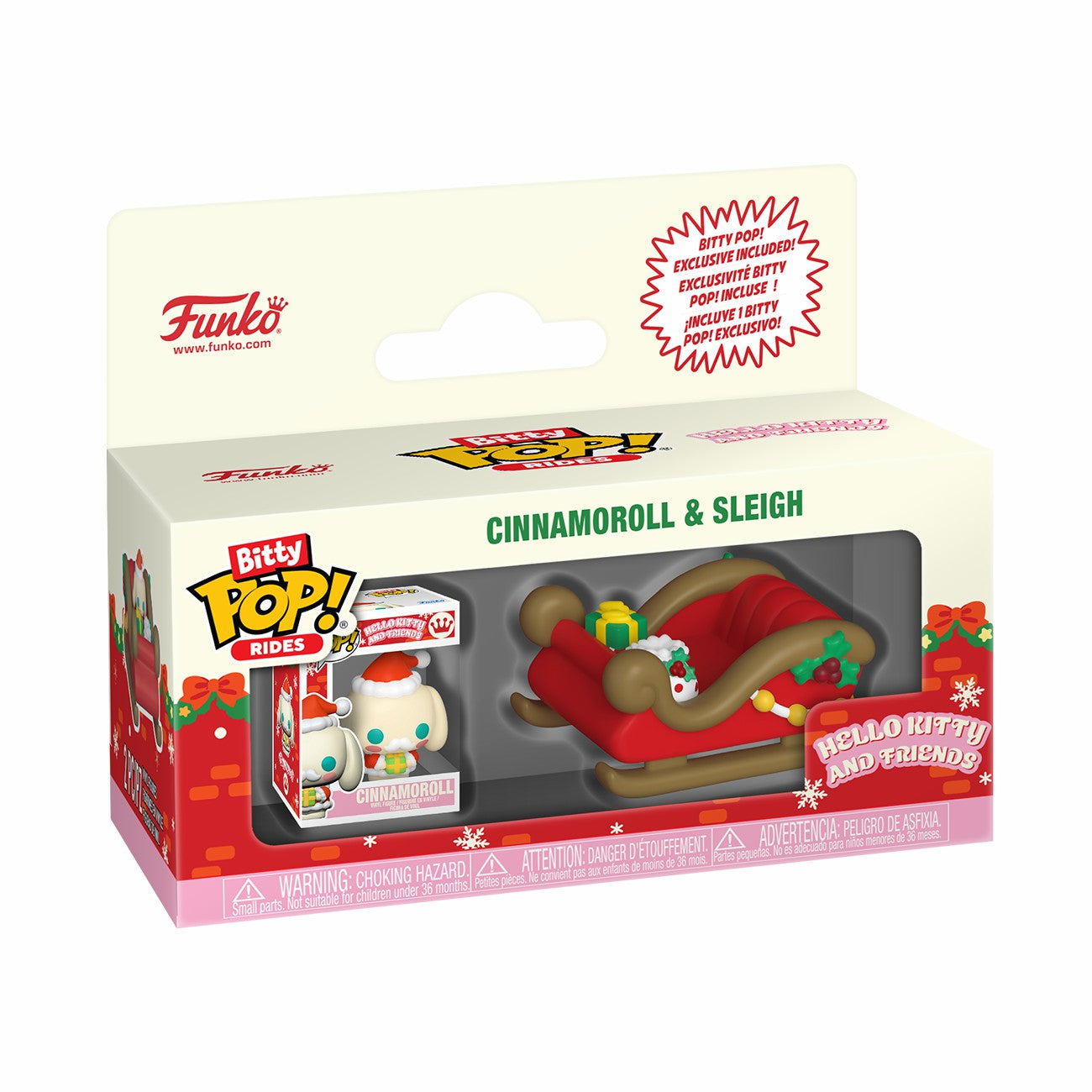 Loungefly Bitty Pop! Ride Cinnamoroll and Sleigh | Funko