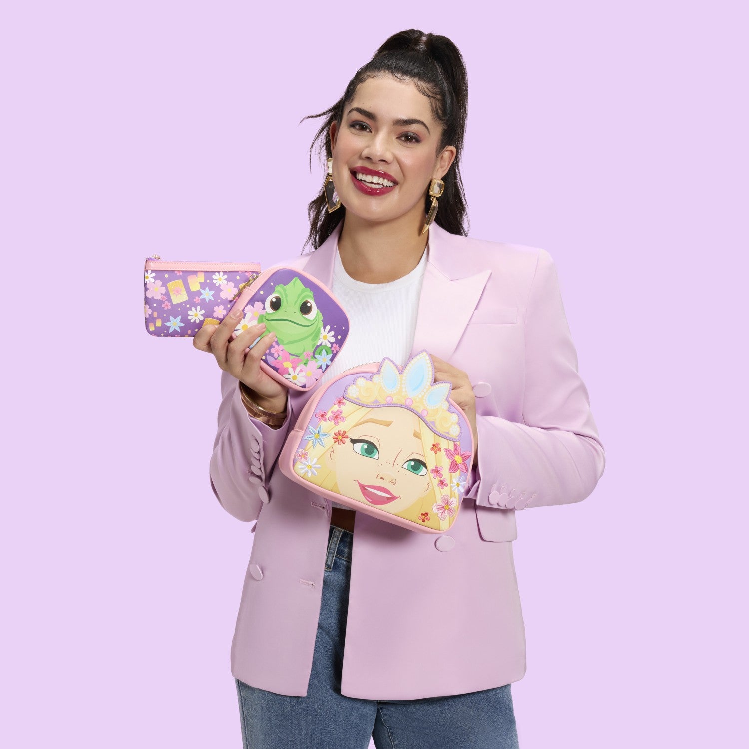 Loungefly Tangled Rapunzel Exclusive Cosmetic Bag Set