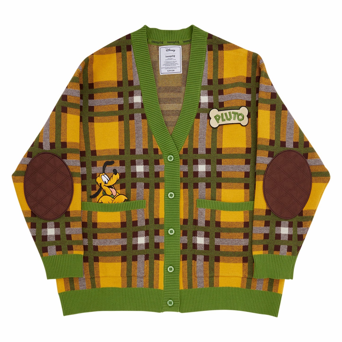 Loungefly Pluto 95th Anniversary Plaid Knit Cardigan