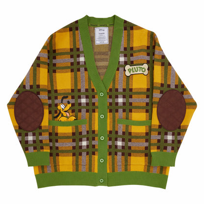 Loungefly Pluto 95th Anniversary Plaid Knit Cardigan